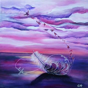 Acrylic Painting Feather