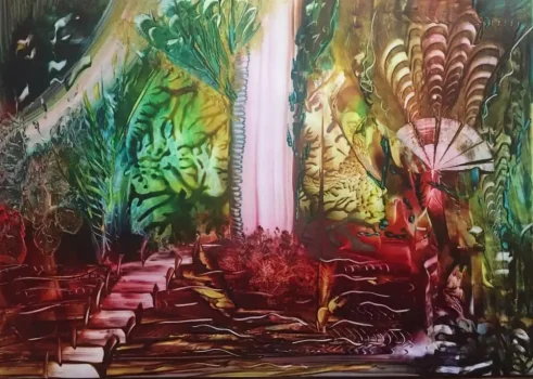 Encaustic Art on Paper A4 Step into this Life